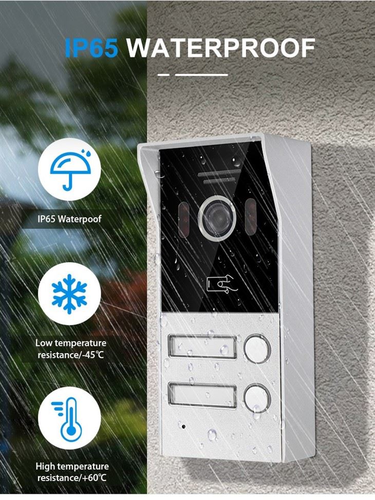 2 Buttons Visible Doorbell System For Villa